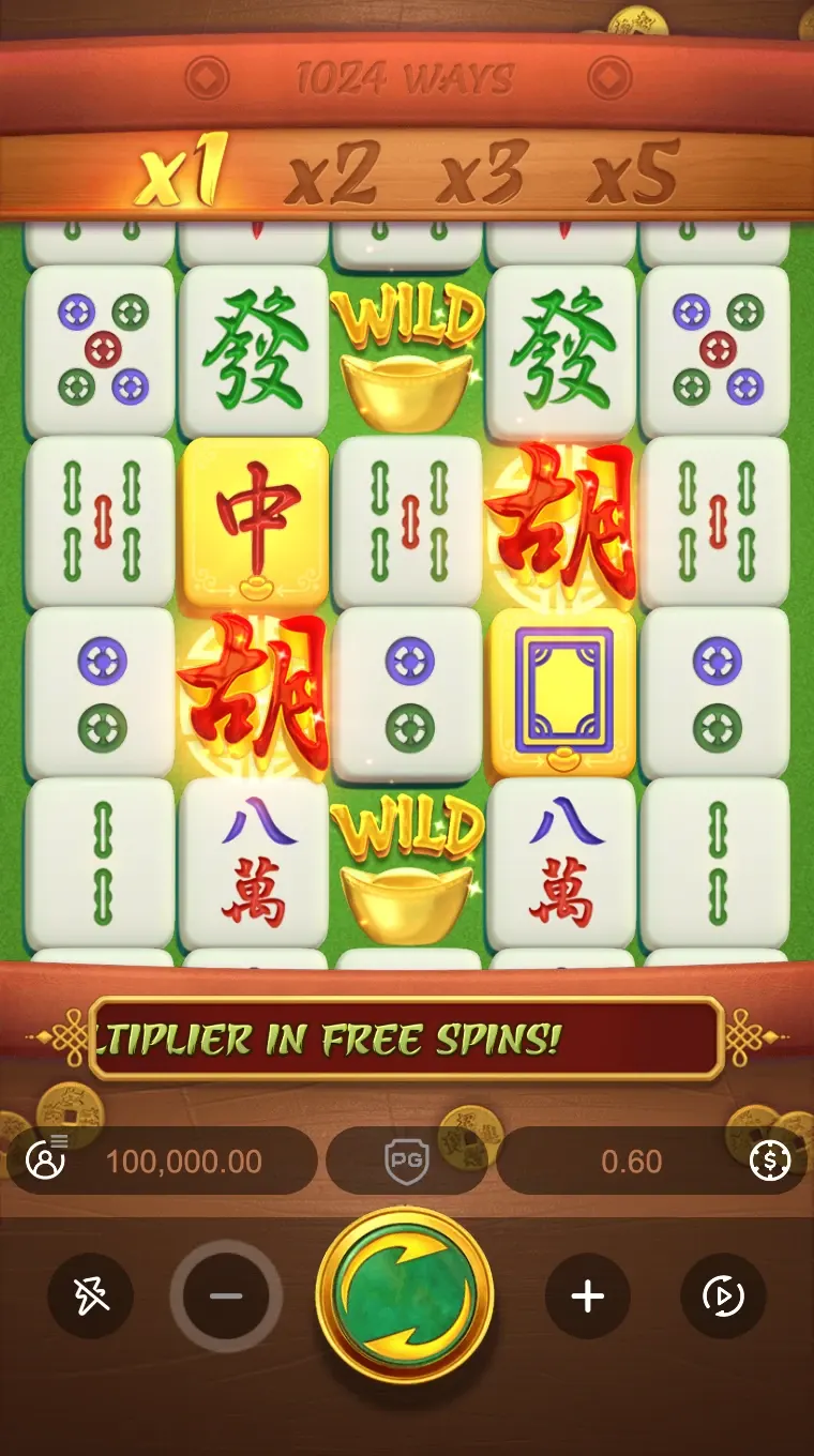 Role de joc cu simboluri WILD lingou auriu, ladder x1-x5 activ pe x1, bandă 1024 WAYS sus.